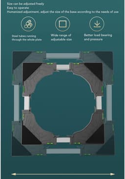 Dailygoods- Onderstel Verstelbaar - Onderstel Wasmachine - Verhoogde Standaard - Stabiele Voeten - Antislipvoetjes - Eenvoudige Installatie - Wasmachinerek — thumbnail 2