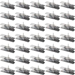 Punaises met Klem - Mini Clips - Foto's Bevestigen - Stevig Kunststof - 50 Stuks - Zwart — thumbnail 1