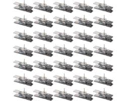 Punaises met Klem - Mini Clips - Foto's Bevestigen - Stevig Kunststof - 50 Stuks - Zwart