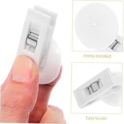 Zuignap Clips - Klemmen Houder - Organisatie Thuis - Sterke Zuigkracht - 6 stuks - Wit — thumbnail 5