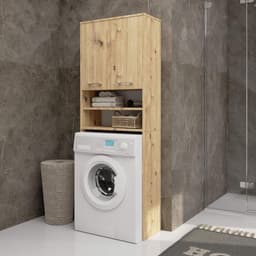 Wasmachine Ombouw - Opbouwmeubel - Kast Wasdroger - Meubel - ruimtebesparend — thumbnail 2