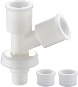 Vloerafvoeradapter - Wasmachine aansluiting - Lekkage voorkomen - Geen snijden nodig - 17 x 15 x 7.2 cm - Grijs — thumbnail 1