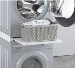 MIRA® Tussenstuk Wasmachine Droger - Stapelkit - Tussenstuk Wasmachine en Droger - Tussenstuk Wasmachine Droger Zwart - Tussenstuk Wasmachine Droger Aeg - Wit - 60cm x 72cm x 10cm — thumbnail 5
