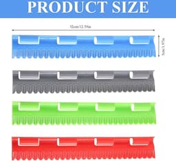 4 stuks - Sokkendroger - Draagbare washaken - Sokkenhouder - Kledingrek - Vierdelig droogrek voor sokken en kleding - winddicht droogrek - kledinghanger - plastic kledinghanger - voor hoeden, schoenveters, handdoeken en sokken - 32*5cm - 4 kleuren — thumbnail 1