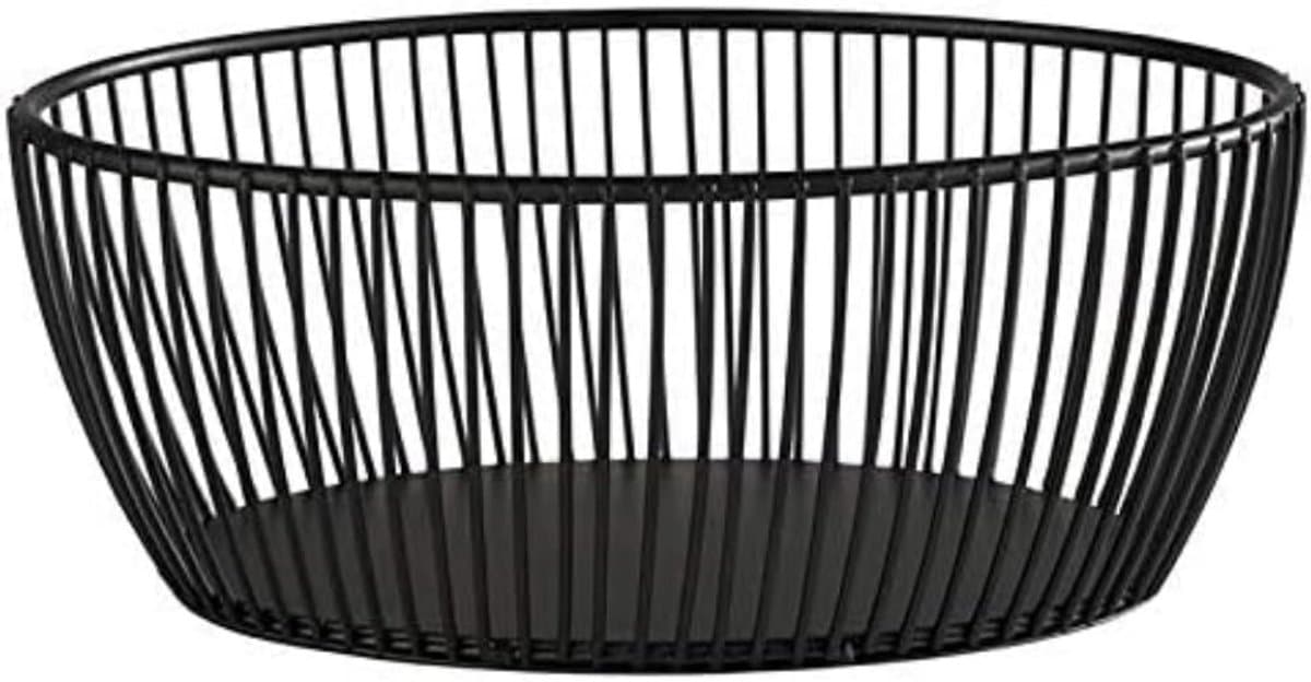 APS Broodmand - Broodkorf - Vaatwasserbestendig - Metaal - Zwart - Ovaal - Voor Horeca - 20cm x 15cm - H 8 cm — afbeelding 1