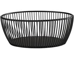 APS Broodmand - Broodkorf - Vaatwasserbestendig - Metaal - Zwart - Ovaal - Voor Horeca - 20cm x 15cm - H 8 cm