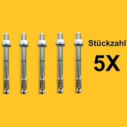 Heavy duty pluggen - Betonankers boutankers - Hoge lasten bevestigen - ETA goedgekeurd - M10x135 5 stuks - Verzinkt — thumbnail 5