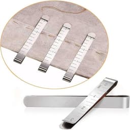 Naaiclips - Krimpklemmen Hemmen - Stof Bevestigen - Ingebouwde Meetgids - 20 stuks - Zilver — thumbnail 5