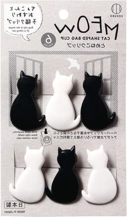 Kattenvormige Clips - Voedselclips Paperclips - Keuken Organisatie - Set van 6 stuks - 48 x 29 x 23 cm — thumbnail 1