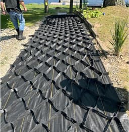 Grondrooster - Stabilisatierooster - Opritten Verstevigen - Hoge Draagkracht - 1x7m - Zwart — thumbnail 1