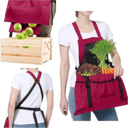 Tuinschort Fruitpluk - Oogstzak Schort - Fruit Plukken - Snelsluiting Zakken - 60 cm Hoog - Roos — thumbnail 1