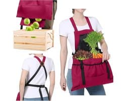 Tuinschort Fruitpluk - Oogstzak Schort - Fruit Plukken - Snelsluiting Zakken - 60 cm Hoog - Roos — afbeelding 1