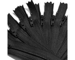 7" Zipper YKK #3 Nylon Coil ~ Black (12 Zippers/Pack) - MADE IN USA For Clothing, Bags, Bags & Sewing Craft Projects — afbeelding 1