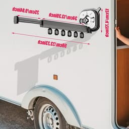 Veelzijdige Aluminium Droogrek voor Camper en Boot, Ruimtebesparend en Geen Boren Nodig, Ideaal voor Thuis en Reizen — thumbnail 5