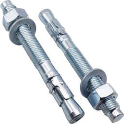 Wigankers - Keilankers metalen pluggen - Beton bevestigen - Verzinkt staal - M16 x 140 mm - Zilverkleurig — thumbnail 1