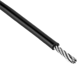 Gecoate Staalkabel - Waslijn Kabel - Buiten Drogen - Roestvrij Staal - 50 Meter - Zwart — thumbnail 1