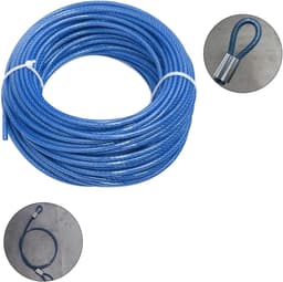 Waslijn - Drooglijn Buiten - Kleding Drogen - Weerbestendig PVC - 50 meter - Blauw — thumbnail 3