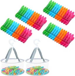 Set van 48 Sterke Plastic Wasknijpers met Antislip, Perfect voor Waslijnen en Droogrekken — thumbnail 1