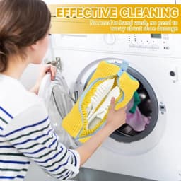 2-pack schoenwaszak - 39x19cm anti-deformatie schoenwaszak - mesh schoenwaszak - duurzame pluche waszak - herbruikbare wasmachinezak - beschermt schoenen en wasmachine tegelijkertijd - geschikt voor de meeste soorten en maten schoenen — thumbnail 3