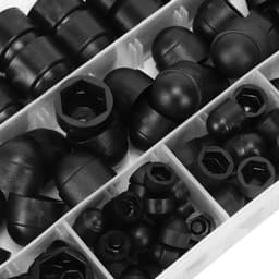 145PCs M4-M12 Bolt Cap Rubber Beschermende Sluiting Moer Cover Zwart Hoofd Cover Hex Schroeven DShanLa — thumbnail 3