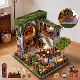 Volwassenen Miniatuur Huis Kits Warm Licht Realistisch Creatief Plezi — thumbnail 3