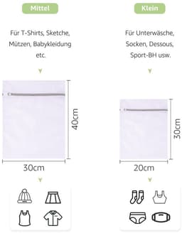 Set van 3 Wasnetten voor Kleding met Ritssluiting — thumbnail 4