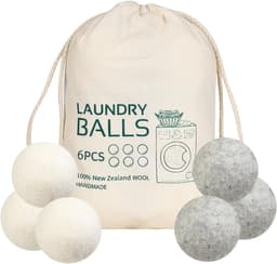 Droogballen, set van 6 drogerballen voor wasdroger, woldrogerballen, dons, drogerballen, natuurlijke wasverzachter, wasballen voor wasdrogers — thumbnail 1