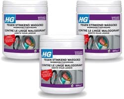 3 x HG - Wasruimte - Tegen Stinkend Wasgoed - Wasmiddeltoevoeging - 500 g - Voordeelverpakking - 3 stuks