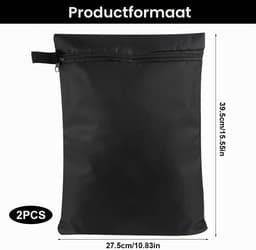 Waterdichte waszakken voor vuile was - 2 stuks, 39.5×27.5 cm, met rits en duurzame stof — thumbnail 4