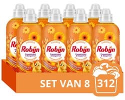 Robijn Wasverzachter - Passiebloem & Bergamot - 8 Stuks - 312 Wasbeurten - Voordeelverpakking