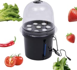 Kweekschaal, 5L 8 gaten Aeroponische vermeerderingsset mini kweekbak planten Aeroponic hydrocultuur zaailing kloonsysteem — thumbnail 1