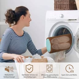 Wasmachine, multifunctionele schoenenzak, wasmachine, herbruikbare sneakers, waszak voor alle soorten schoenen, beschermt zowel schoenen als wasmachine (chocoladebruin) — thumbnail 2
