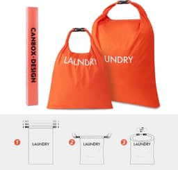 Waszakken voor op reis, Roll-Top Natte Dry Bag voor geurbestrijding en het scheiden van vuile kleding, opvouwbare ruimtebesparende organizer voor sportschool, zwemmen en — thumbnail 5