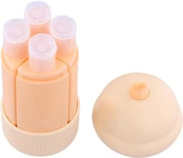 4 stuks siliconen reisflessen 240 ml, navulbaar, lekvrij, voor vliegtuigen, reiscontainers voor shampoo, crème, vloeistoffen en lotion, 4 stuks — thumbnail 1