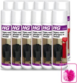 12 x HG - Tegen Nare Geurtjes In Textiel - Natuurlijk Zuiveringsproces - Veilig Voor Alle Textiel - 400 ml - Bulkverpakking - Geurverwijdering textiel - Douchemop - Stankmoleculen oplossen — thumbnail 1