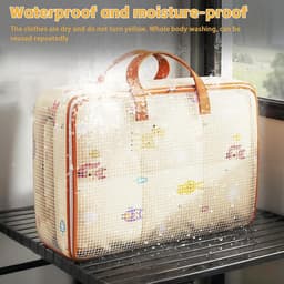 3 stuks 120 l verhuiszak, super grote PVC waterdichte transparante visuele opbergtas, geschikt voor verhuizing, thuisopslag. — thumbnail 3