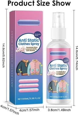 Antistatische spray voor kleding, textiel, meubels en auto's - Vermindert statische elektriciteit, 100ml — thumbnail 5