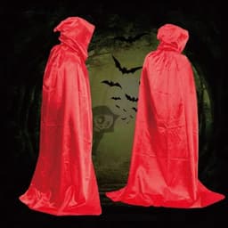 Mantel Met Kap, Tovenaar Van De Duivel, Tovenaar, Goochelaar Halloween, Kerstkostuum, Middeleeuwse Mantel Met Kap C-xl — thumbnail 3