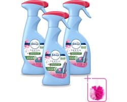 3 x Febreze – Textielspray – Roze Anjers – 375 ml - Bulkverpakking - Textielgeur - Douchemop - Textielverzorging