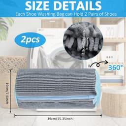 Waszak voor schoenen 2-pack - herbruikbaar - 360° reiniging - beschermt trainers - ShopVlot — thumbnail 2