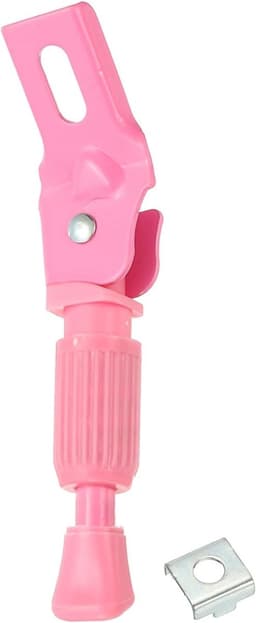 1 stuks roze fietsstandaard 14 inch van legering, zijstandaard voor kinder- en tienerfietsen, inclusief montageplaat, gereedschap en moeren — thumbnail 1