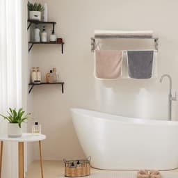 VIN® Wanddroogrek –Wasrek Goed voor 5.6 Meter Wasgoed – Uitschuifbaar Droogrek - Telescopisch Doucherek - Wanddroogrek Inklapbaar Uitschuifbare Lengte: 42-80 cm — thumbnail 2