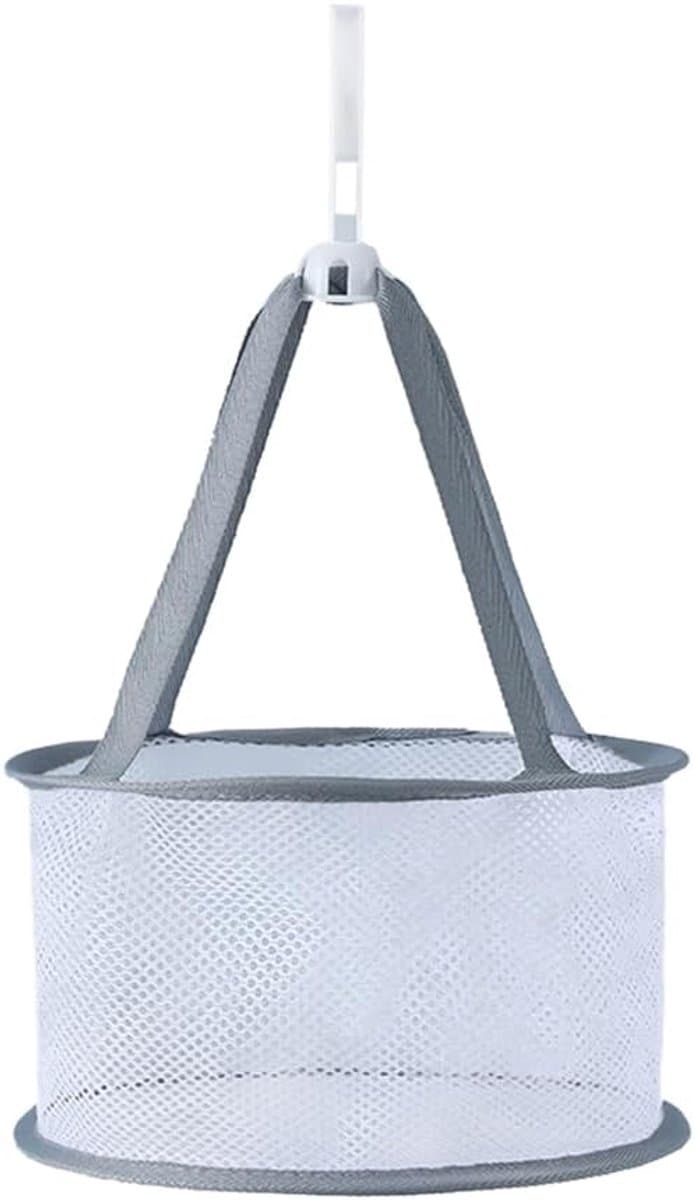 Wasknijperzakken met hanger, herbruikbare wasknijpers tas voor waslijn, kleine wasknijper, opbergmand, hangende wasknijperzak, voor thuis en tuin, Grijs, Compact — afbeelding 1