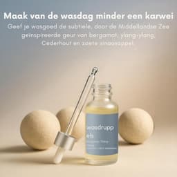 Goodivery® - Droogballen - Aroma Diffuser - Wol Drogerballen - Set van 3 - Natuurlijke Hennep- en Wolballen - Vermindert kreukels en Verkort de Droogtijd - 32x23x8cm - Crème — thumbnail 4