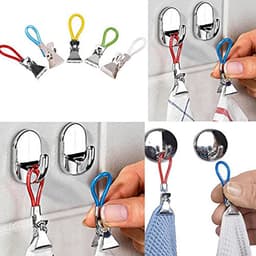 15 stuks multifunctionele handdoekclips en klemmen voor badkamer en keuken - variabele kleuren — thumbnail 4