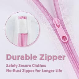 Set van 5 wasnetten voor wasmachine, waszak met ritssluiting, duurzame waszak, ontvang 10 vlekverwijderingsballen, voor gevoelige schoenen, babykleding — thumbnail 2