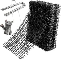 Dierenbarrière spikes kattenafweerstrips 12 stuks 40 x 20 cm - Tuin anti-kattennetwerk met grondankers — thumbnail 1