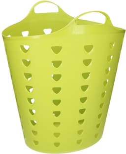 Set van 2x stuks groene wasmand flexibel 60 liter - Formaat 47 cm hoog — thumbnail 2