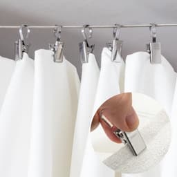 100 Stuks - Gordijn Clips - Gordijnklem - Gordijnhaken - Lengte 3.4cm - Douchegordijn Ringen Met Klem - Haak Voor Handdoeken, Theedoeken En Vaatdoeken - Badkamerhaken - Metalen Wasknijpers - Gordijnclips - Clipjes - Metalen Knijpers - Zilver - RVS — thumbnail 5