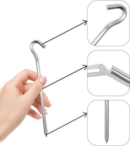 Stevige tentharingen van aluminium, 20 stuks, stabiele grondankers voor camping en buitenactiviteiten, tentaccessoires — thumbnail 3